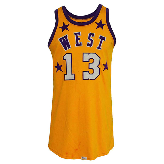 Wilt Chamberlain Western Conference All-Star Game-used home uniform with pristine provenance. Reserve: $25,000.